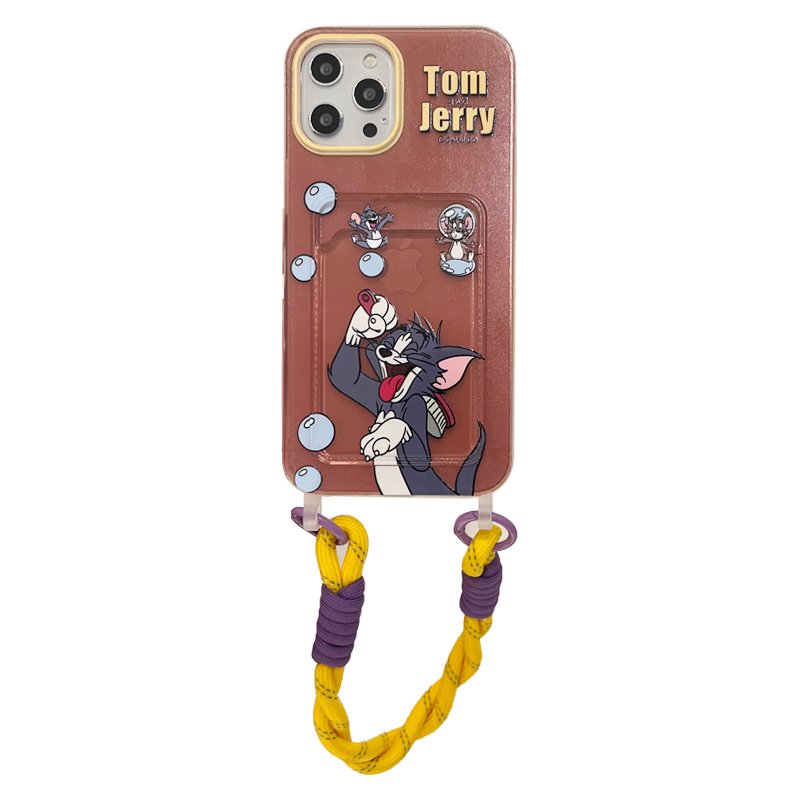 2024 Hot Selling Shockproof Cell Phone Case with Hanging Wrist Strap Rope for iPhone 11 12 13 15