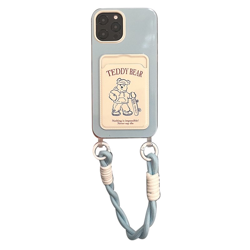 2024 Hot Selling Shockproof Cell Phone Case with Hanging Wrist Strap Rope for iPhone 11 12 13 15