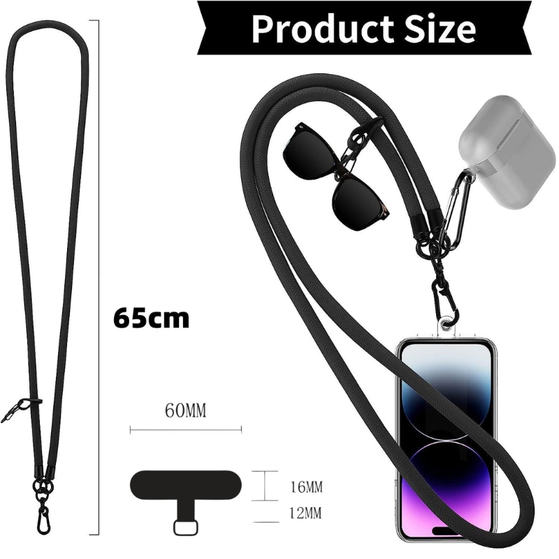 Custom universal cellphone strap crossbody nylon Lanyard mobile phone strap to hang hanging rope with logo custom