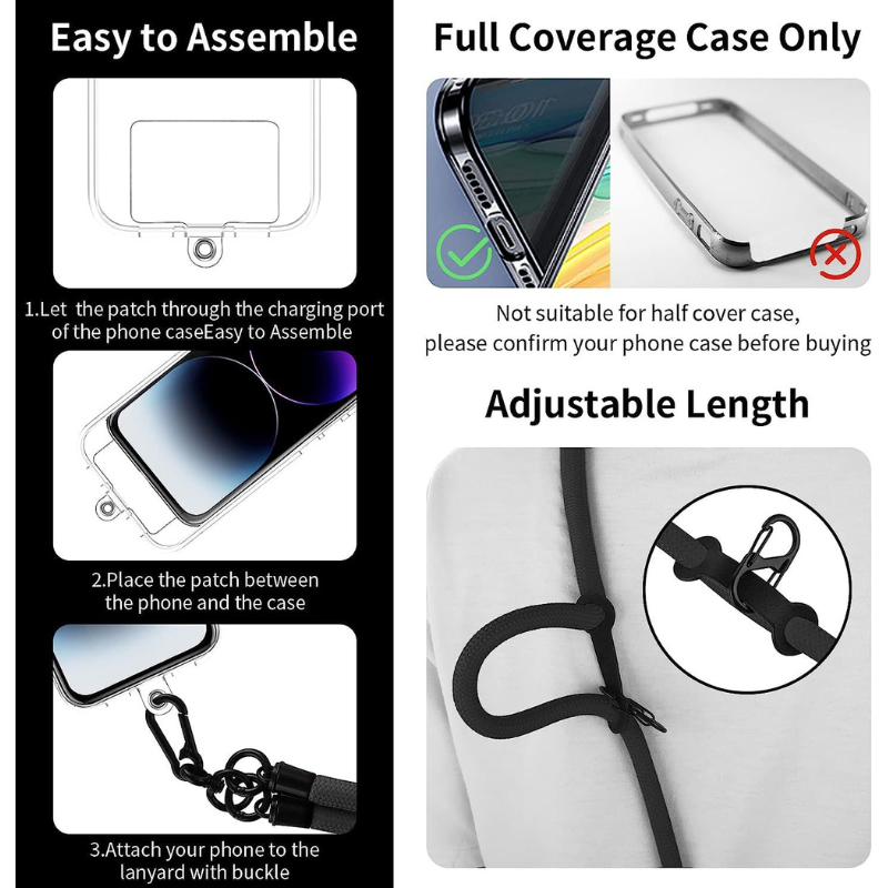 Custom universal cellphone strap crossbody nylon Lanyard mobile phone strap to hang hanging rope with logo custom