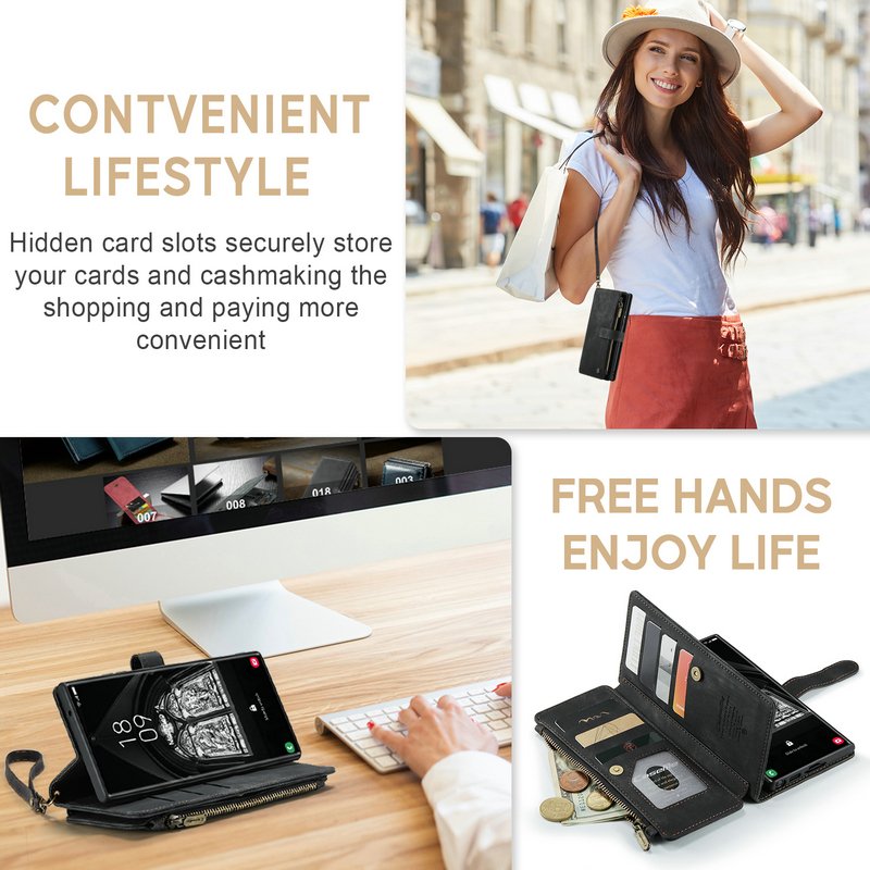 Leather Flip Case for Samsung Galaxy S24 Ultra A54 Magnetic Wallet Cover for Note 20 Ultra S23 S8 S10 S20 FE S9 A40 A15 A25