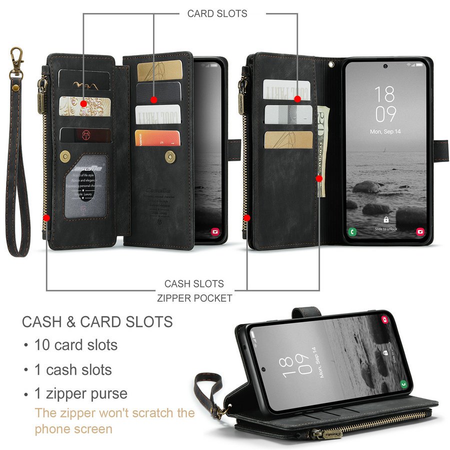 Leather Flip Case for Samsung Galaxy S24 Ultra A54 Magnetic Wallet Cover for Note 20 Ultra S23 S8 S10 S20 FE S9 A40 A15 A25