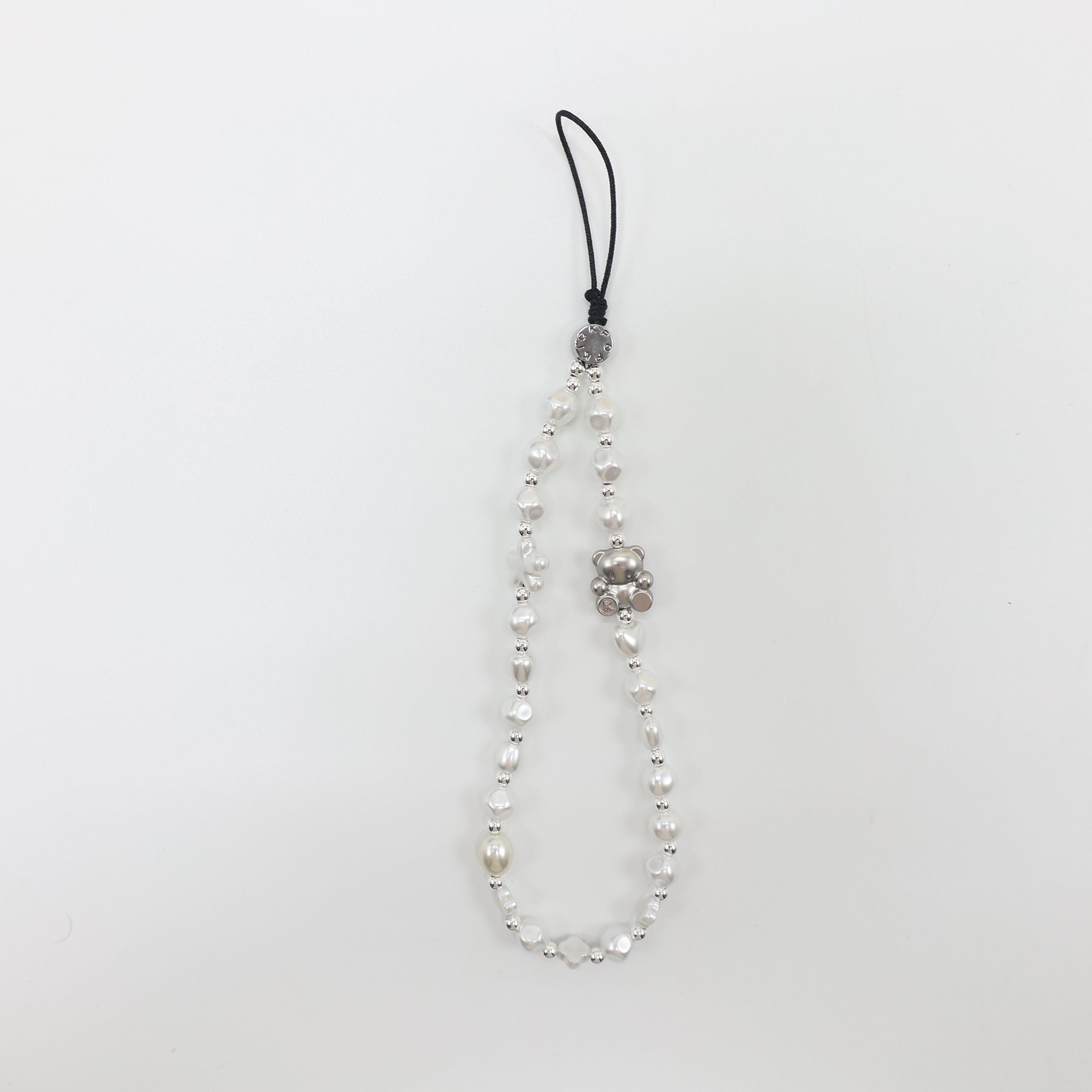Luxury DIY Beaded Crystal Mobile Phone Chain Pearl Mobile Phone Charm Accessories