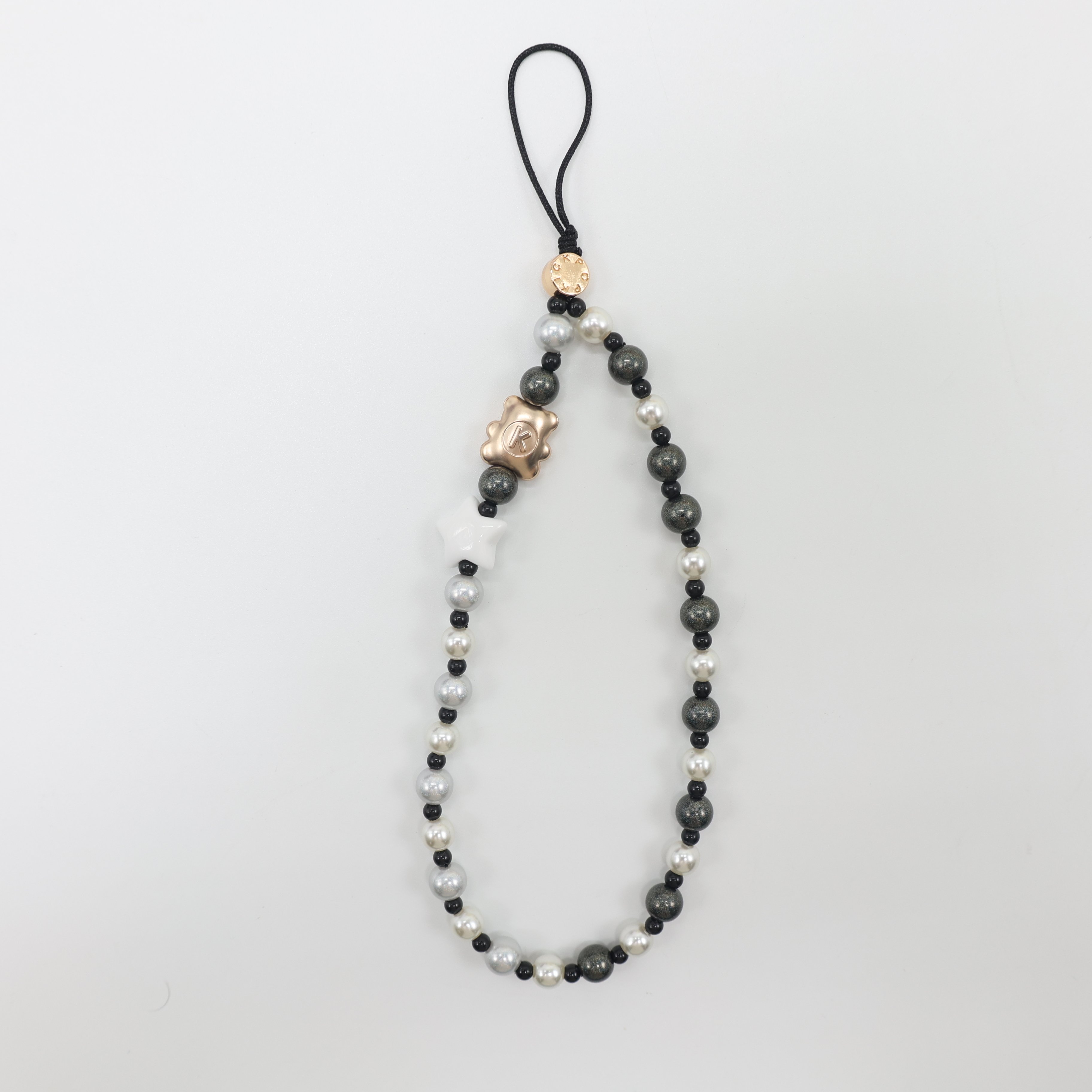 Luxury DIY Beaded Crystal Mobile Phone Chain Pearl Mobile Phone Charm Accessories