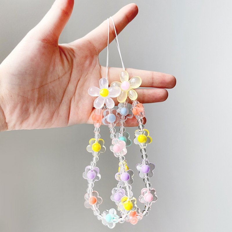 Acrylic cellphone strap Mobile Phone Beads Wrist Strap Phone Chain Strap Personalized Beaded Lanyard Wrist Charm Bracelet
