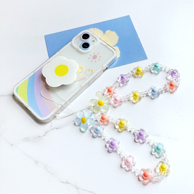 Acrylic cellphone strap Mobile Phone Beads Wrist Strap Phone Chain Strap Personalized Beaded Lanyard Wrist Charm Bracelet