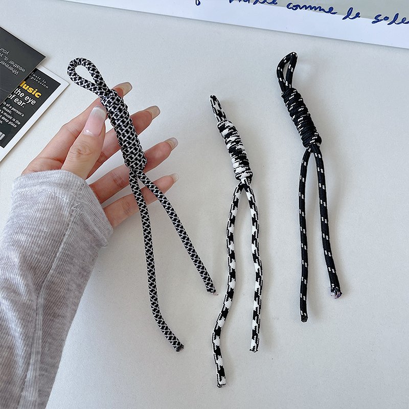 Cute DIY Cotton Cord Mobile Phone Case Hanging Crochet Key Strap Lanyard Accessories with Mobile Pendant Mobile Lanyard Chain