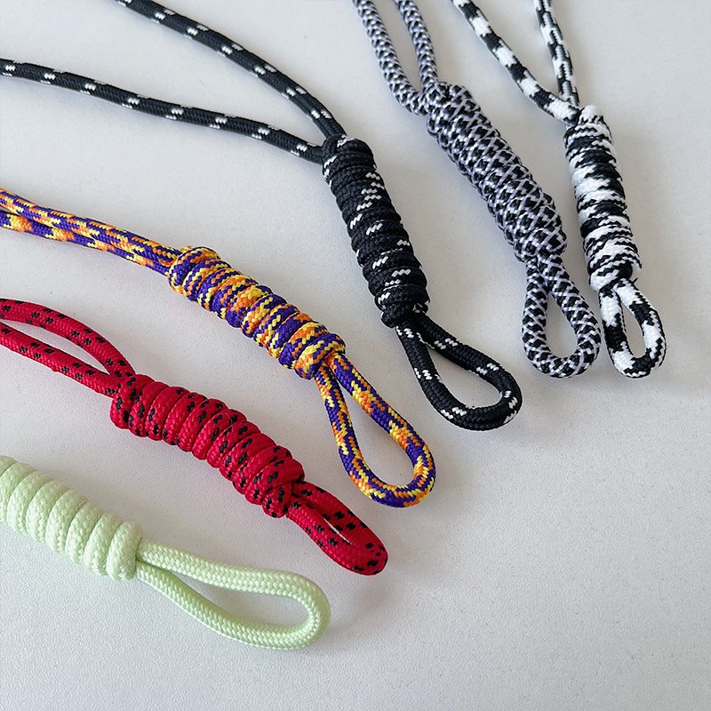 Cute DIY Cotton Cord Mobile Phone Case Hanging Crochet Key Strap Lanyard Accessories with Mobile Pendant Mobile Lanyard Chain