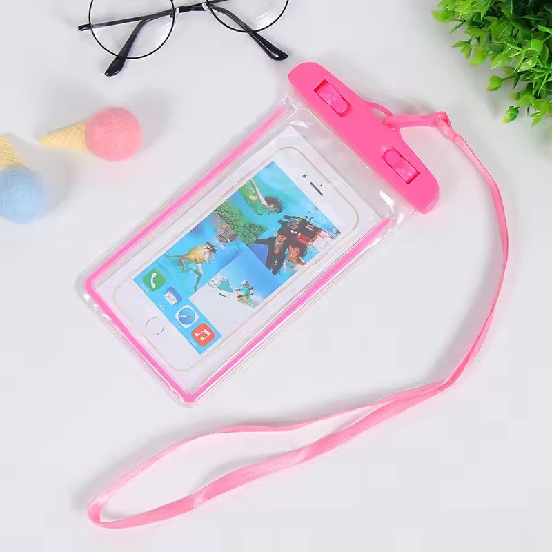 Portable Waterproof Phone Case Pouch Underwater Dry Bag With Neck Strap Luminous Swimming Bag For Water Games Beach Sport Skiing