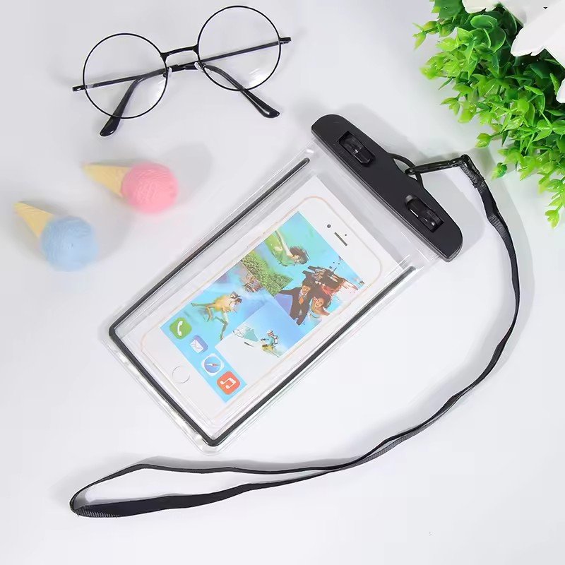 Portable Waterproof Phone Case Pouch Underwater Dry Bag With Neck Strap Luminous Swimming Bag For Water Games Beach Sport Skiing