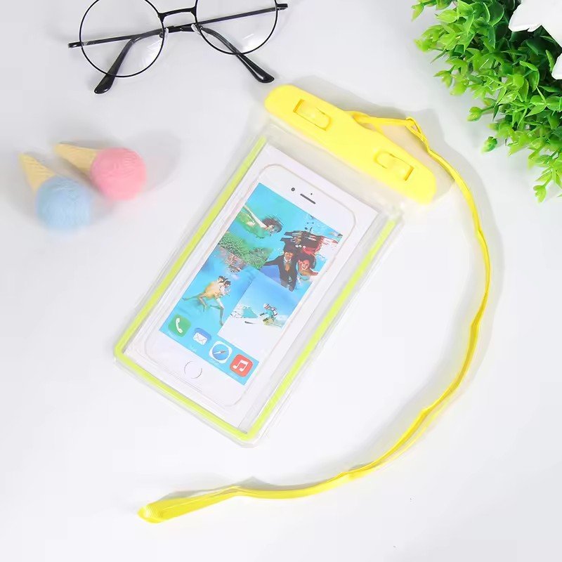 Portable Waterproof Phone Case Pouch Underwater Dry Bag With Neck Strap Luminous Swimming Bag For Water Games Beach Sport Skiing