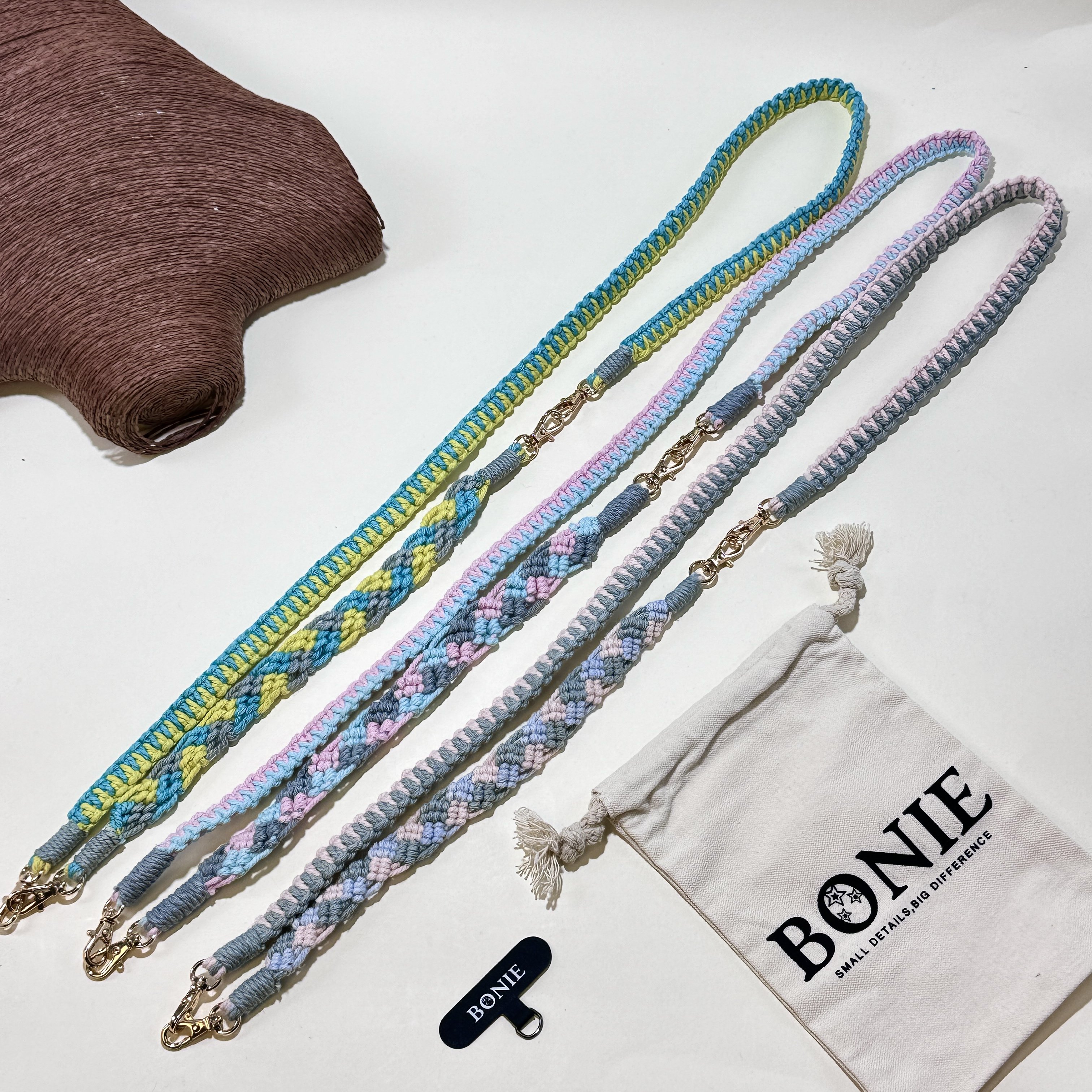Cross-border new cotton rope long hand-woven mobile phone bag lanyard Bohemian style multi-function mobile phone chain