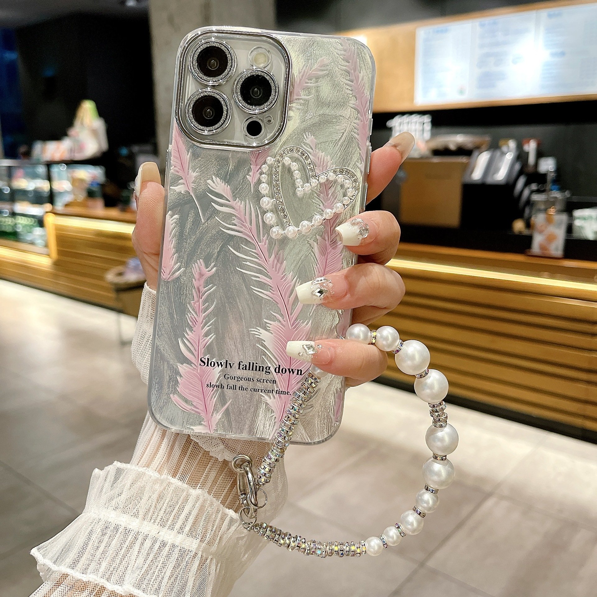 new girls designs wrist strap cell phone case for iphone 7 8 plus xr xs xs max 11 12 13 14 with hand lanyard
