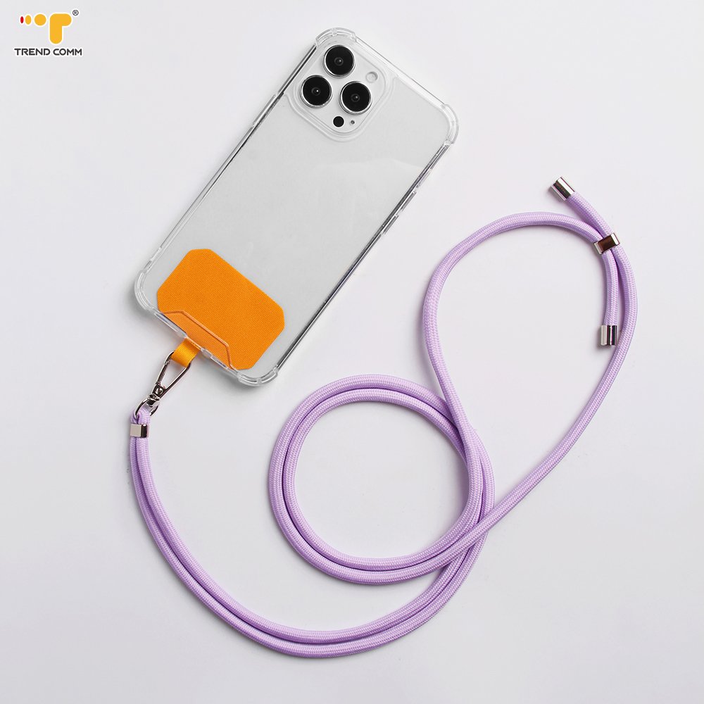 Adjustable Strong Polyester Crossbody Mobile Phone Lanyard Comfortable Long Strap for Phone Carrying