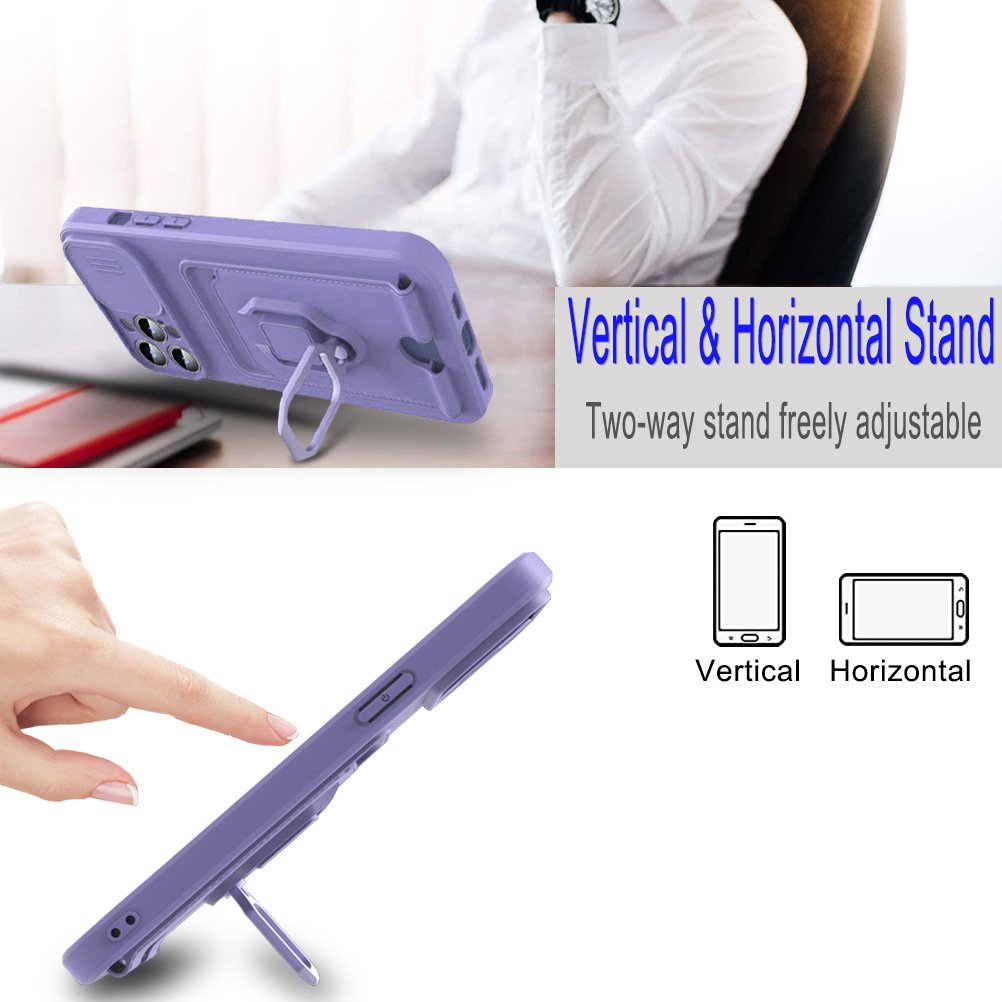 Fashion mobile phone cases strap Multi function Finger Ring stand soft rubber back cover with hand strap For Samsung A55