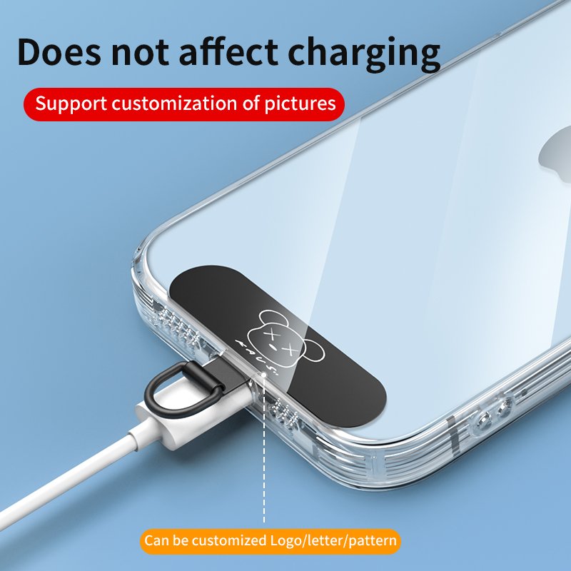 Universal Phone Lanyard Patch with Stainless steel slip D-Ring Mobile Phone Tether Tab in Rope Shape metal Phone clip