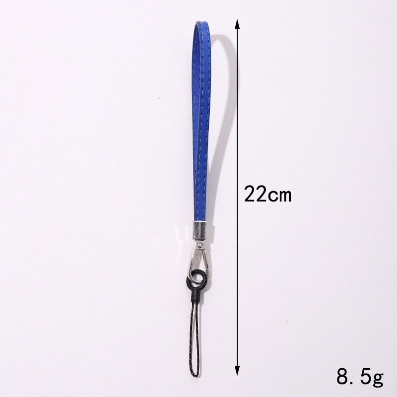 New PU Leather Phone Hanging Strap Short Phone Pendant Hands Free Phone Case Wrist Strap Accessories Bracelet