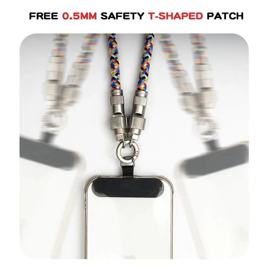 Fashion 2 in 1 Phone Lanyard Pd60W Charging Cable Tpcy-c To C Zinc Alloy Lock Halter Neck Wrist for Mobile Phone Accessories
