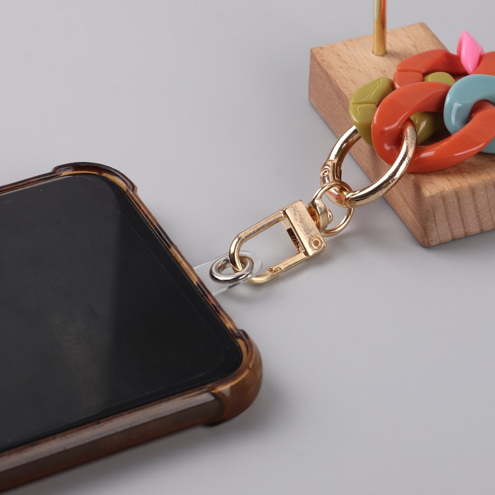 2024 Summer Acrylic Mobile Phone Chains Lanyard Bag Chunky Acrylic Phone Crossbody Strap Necklace 120cm Women Custom