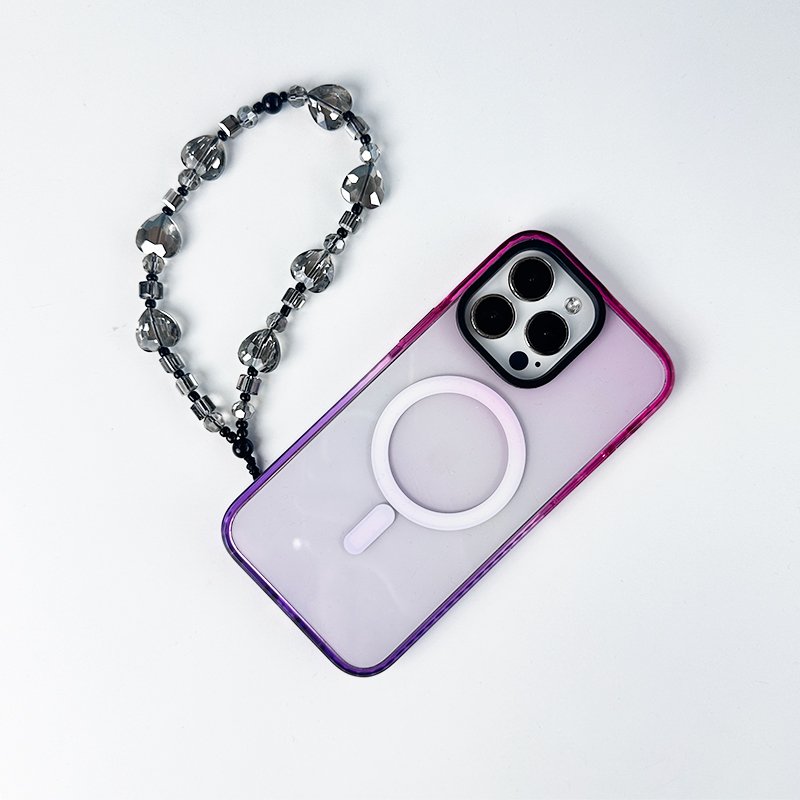 Jewelry Beads Anti-Lost Phone Lanyard Metallic Resin Pendant Bow Jewelry Beads Anti-Lost Lanyard Lovely Bracelet Straps