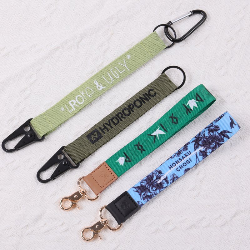 Bulk Wrist Lanyard Customized Polyester Keys Keychain Anime Logo Print Lanyard Wrist Strap