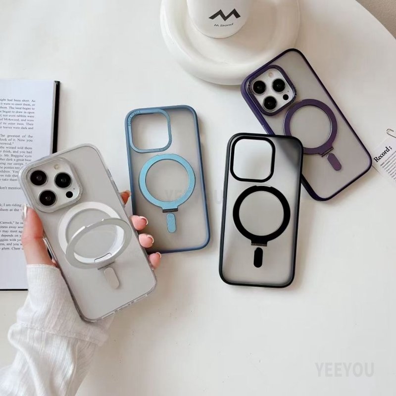 Sports Design Transparent Clear Shockproof iPhone 15 Magnet Phone Case with Wireless Charger Compatibility