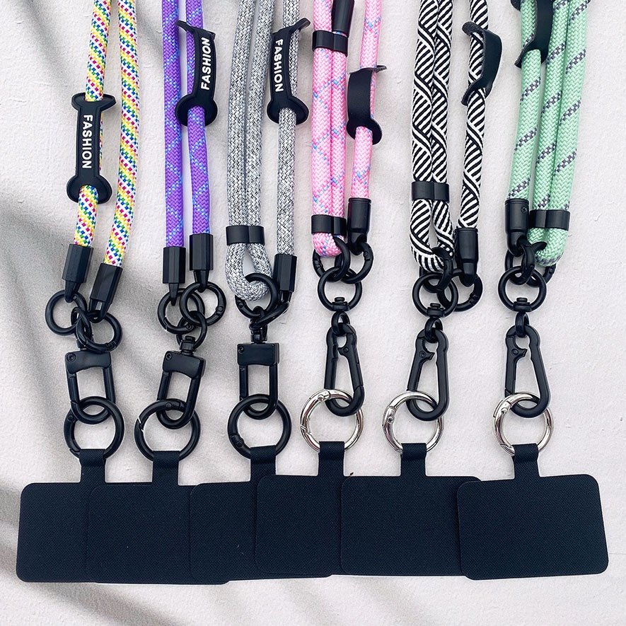 Universal Cell Mibble Phone Lanyard Adjustable Neck Strap Compatible Phone Lanyard With Patch
