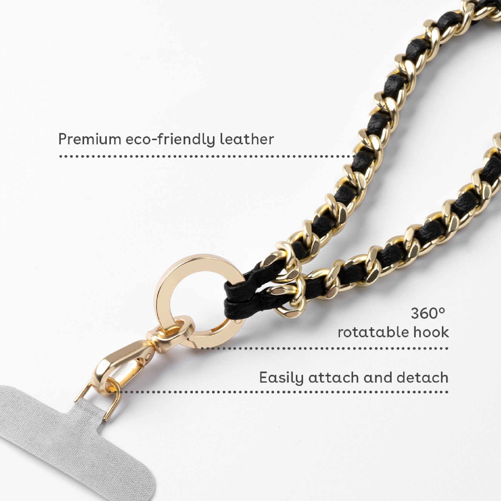 New arrival rope leather chain wristband suitable for full range of mobile phone case leather chain crossbody wristband