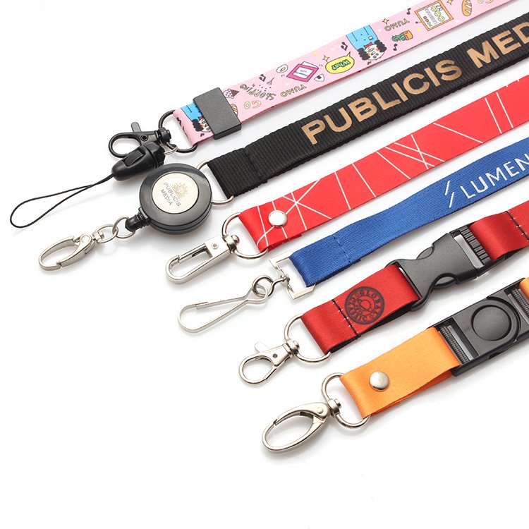 Custom Logo Mobile Phone Lanyard Crossbody Sport Lanyard Keychain Promotional Polyester Lanyards