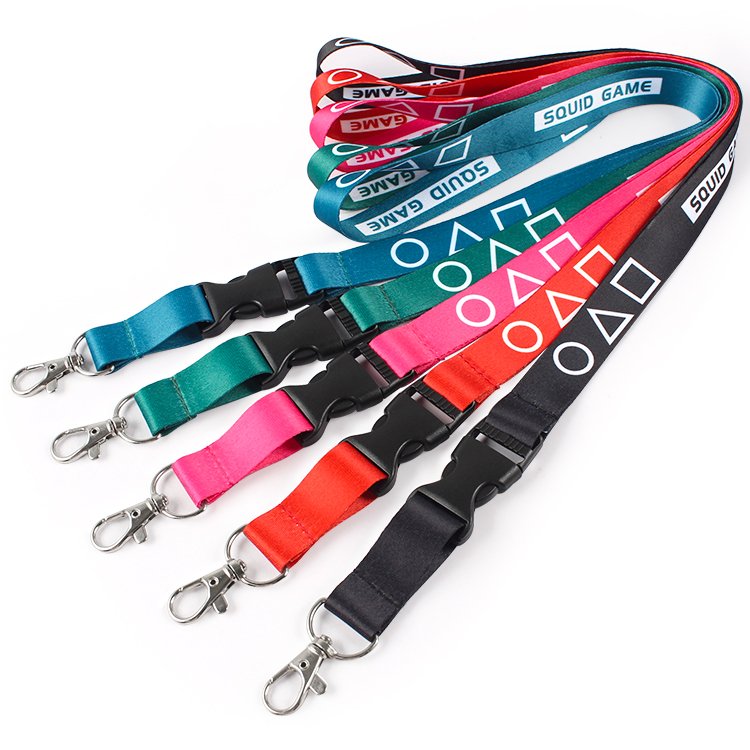 Custom Logo Mobile Phone Lanyard Crossbody Sport Lanyard Keychain Promotional Polyester Lanyards