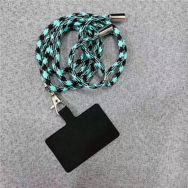 Black Polyester Phone Case Strap Adjustable Crossbody Lanyard with Keychain for Phone Badge Necklace nylon Phone Charm Accessory