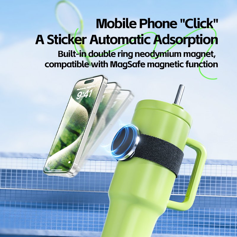 Wrist Magnetic Strap Mobile Phone Stand Fitness Outdoor Sports Cup Magnetic Stand Portable Metal Mobile Phone Holder