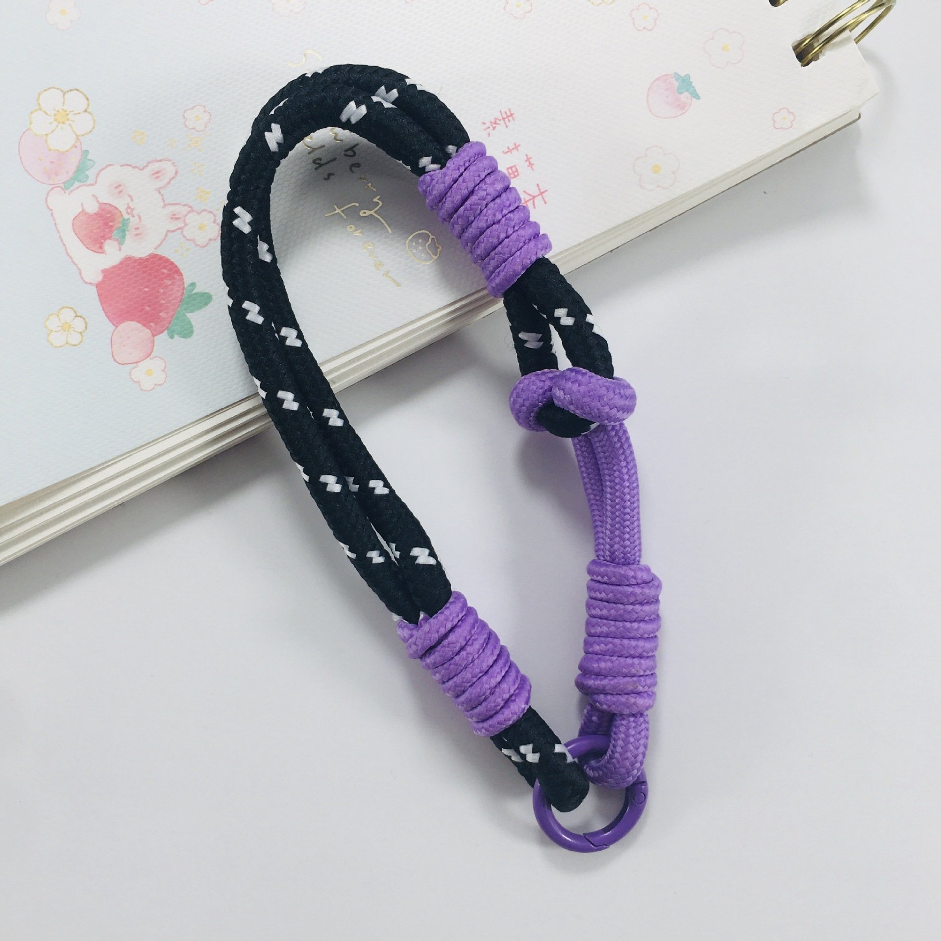 Portable mobile phone case accessories pendant color hanging rope Nylon Lanyard Cell Phone Wrist Straps