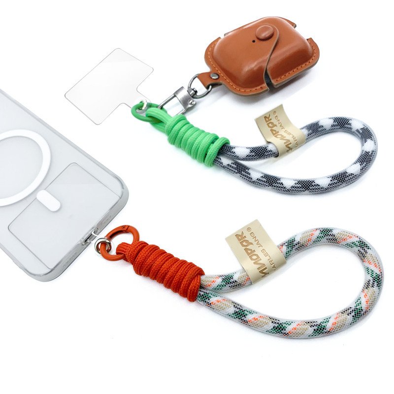 High quality wholesale custom anti theft fashion short phone charm wrist hand strap lanyard for mobile cell phone case