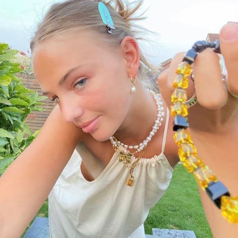 Boho Mobile Chain Colorful Beaded Anti-lost Phone Strap Charm Chain Bracelet Fruit Beaded Cell Phone Strap For Women