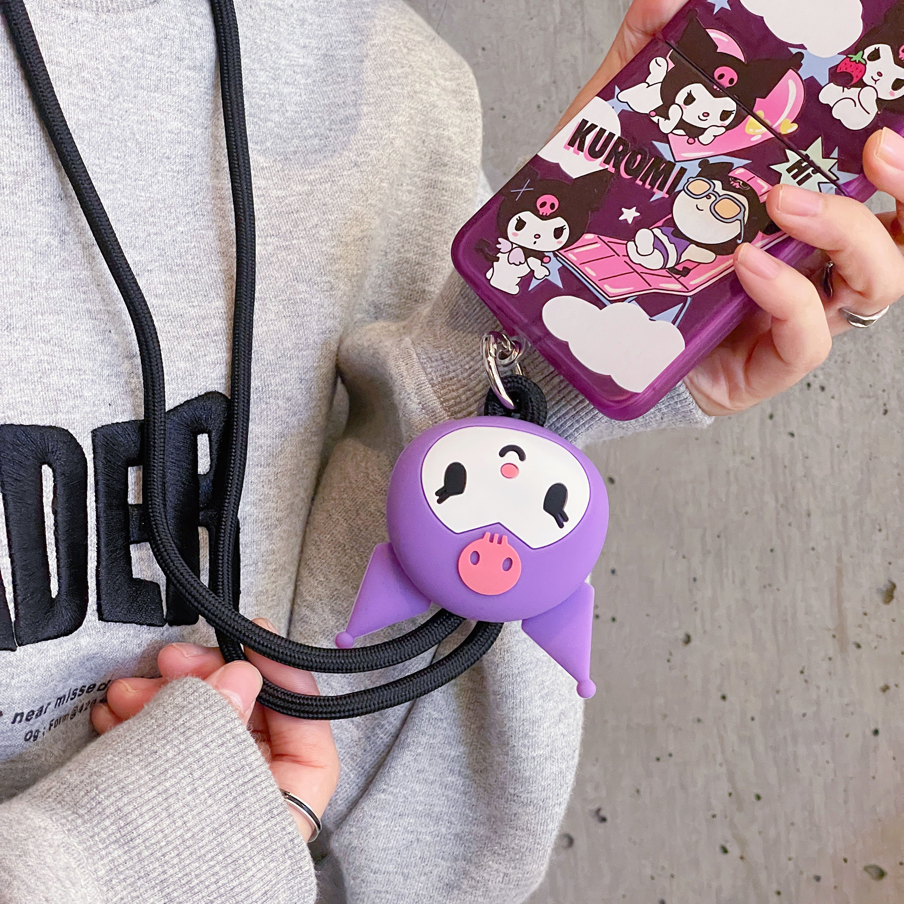Neck Lanyard Phone Strap Rope 3D Cute Cartoon Silicone Anime Nylon Key Lanyards Custom Cell Mobile Phone Lanyards