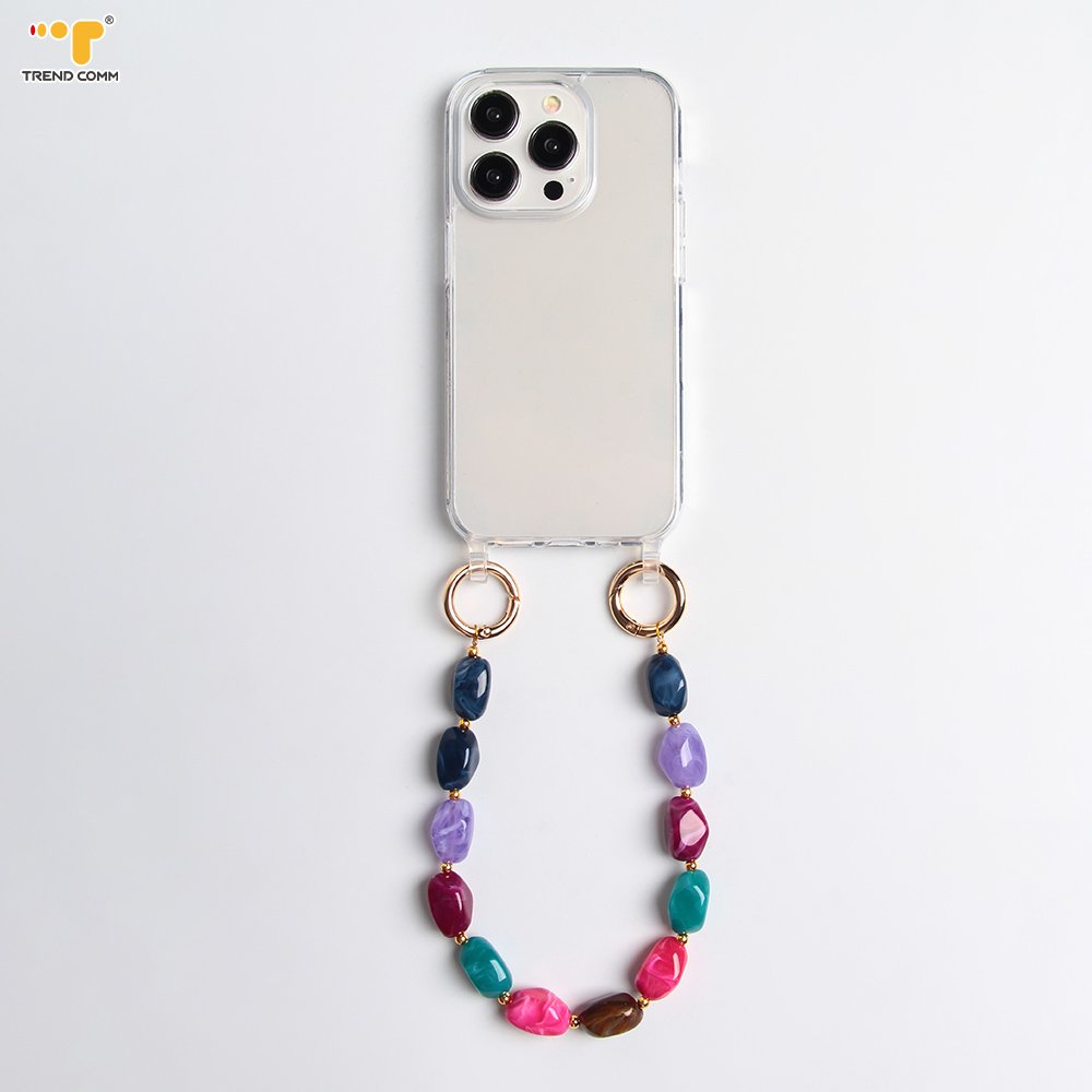 Natural Stone Crossbody DIY Charm Neck Strap Holder Bead Antilost Mobile Cell Phone Case Hand Lanyard Customize String Accessory