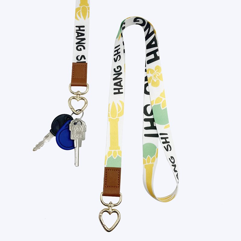 Custom Round Lanyards Mobile Phone Strap Lanyards With Custom Faux Leather Logo Promotion Gifts Straps For Cell Phones
