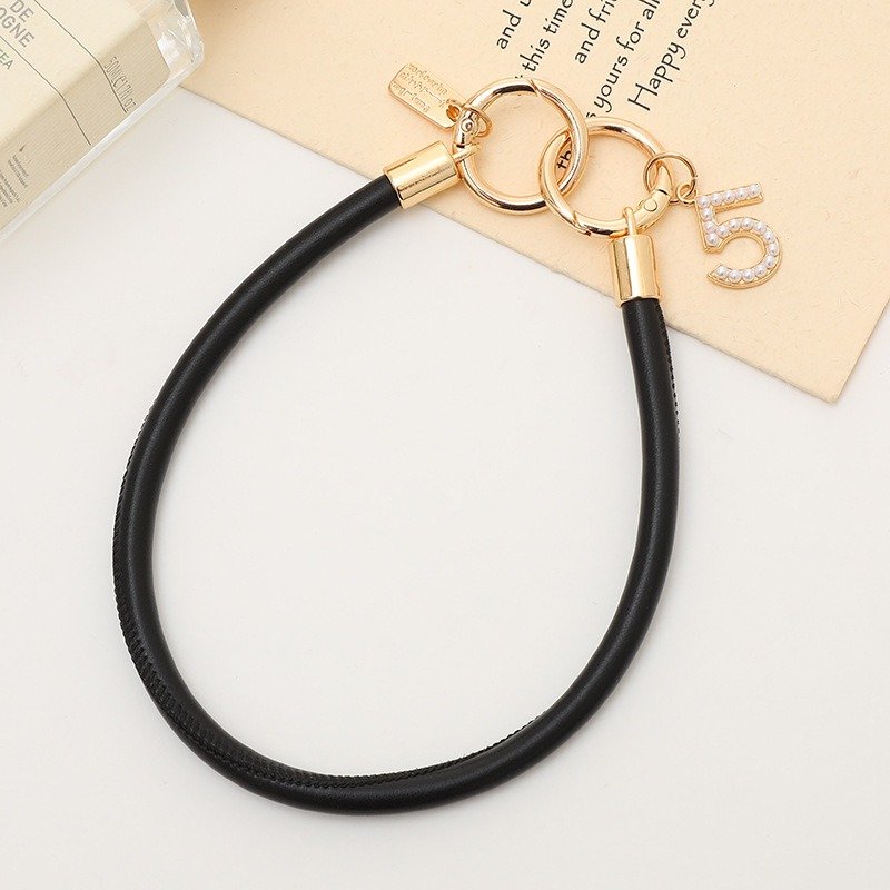 PU Leather Mobile Phone Lanyard Short Hand Held Chain Mobile Phone Case Keychain Pendant Cellphone Strap Accessory