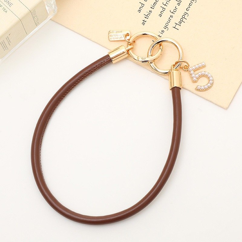 PU Leather Mobile Phone Lanyard Short Hand Held Chain Mobile Phone Case Keychain Pendant Cellphone Strap Accessory