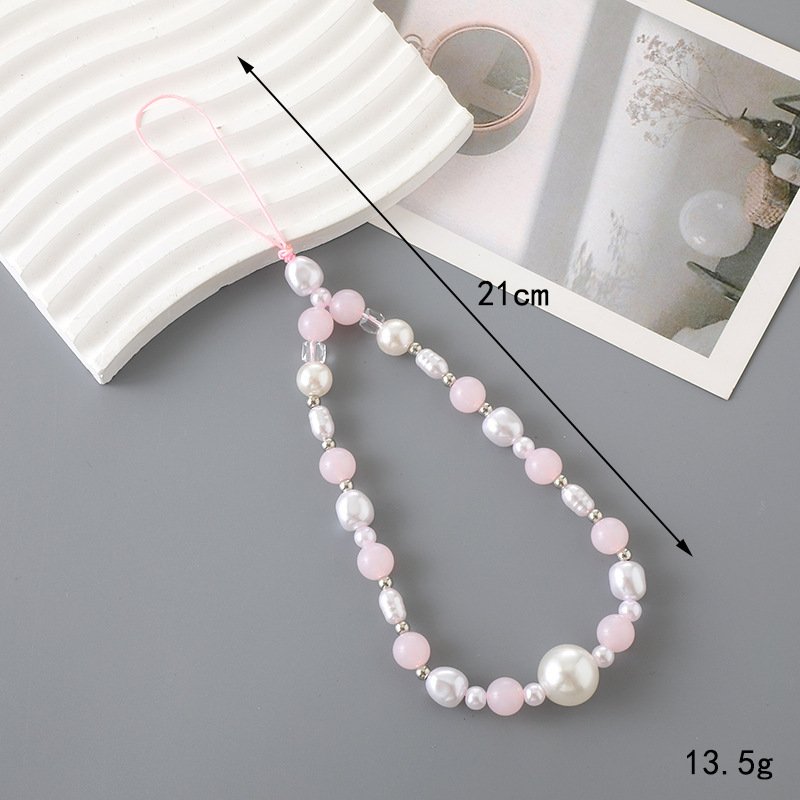 Sweet Cute Cartoon Animal Phone Charm Packaging Strap Lanyard Crystal Beads Mobile Phone Chain