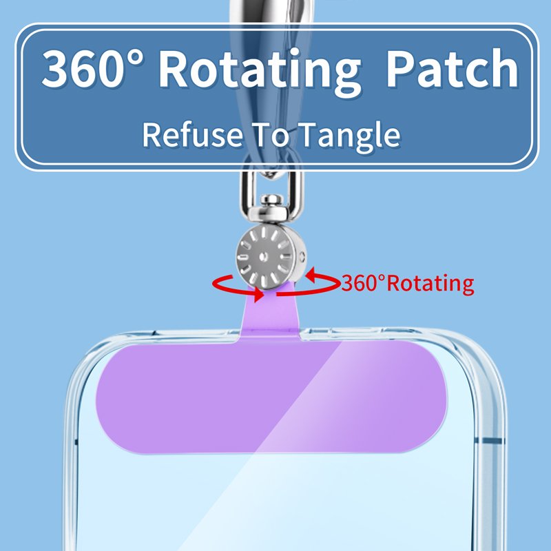 Mobile Phone Lanyard Patch Strap Clip Rotatable Charm Tether Tab Transparent TPU Cell Smartphone Accessories Chain Case