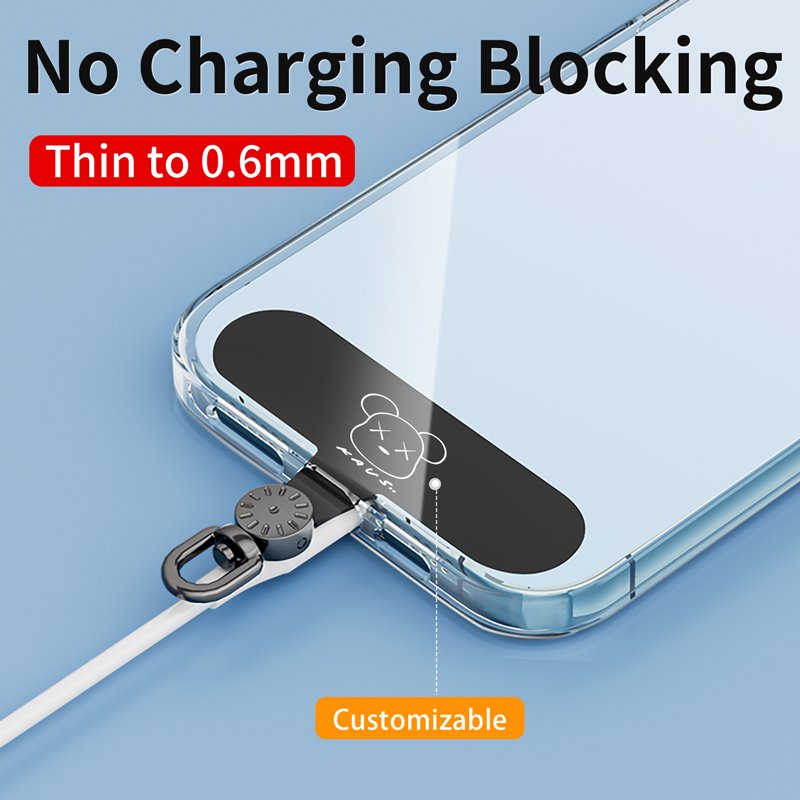Mobile Phone Lanyard Patch Strap Clip Rotatable Charm Tether Tab Transparent TPU Cell Smartphone Accessories Chain Case
