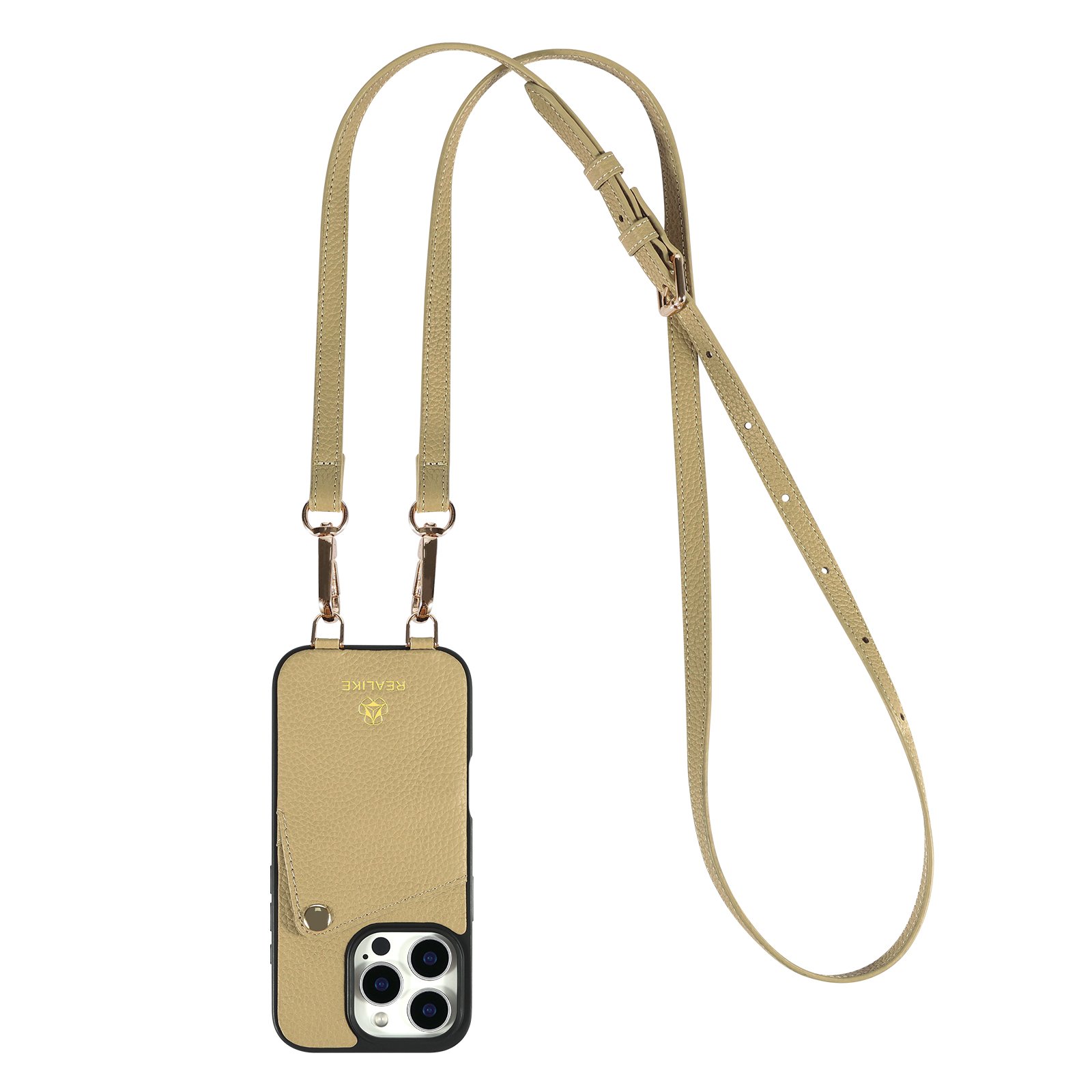 Small MOQ Customization Necklace PU Crossbody Detachable Leather Case with Card Holder Strap Wrist for iPhone 16 pro max 15 pro