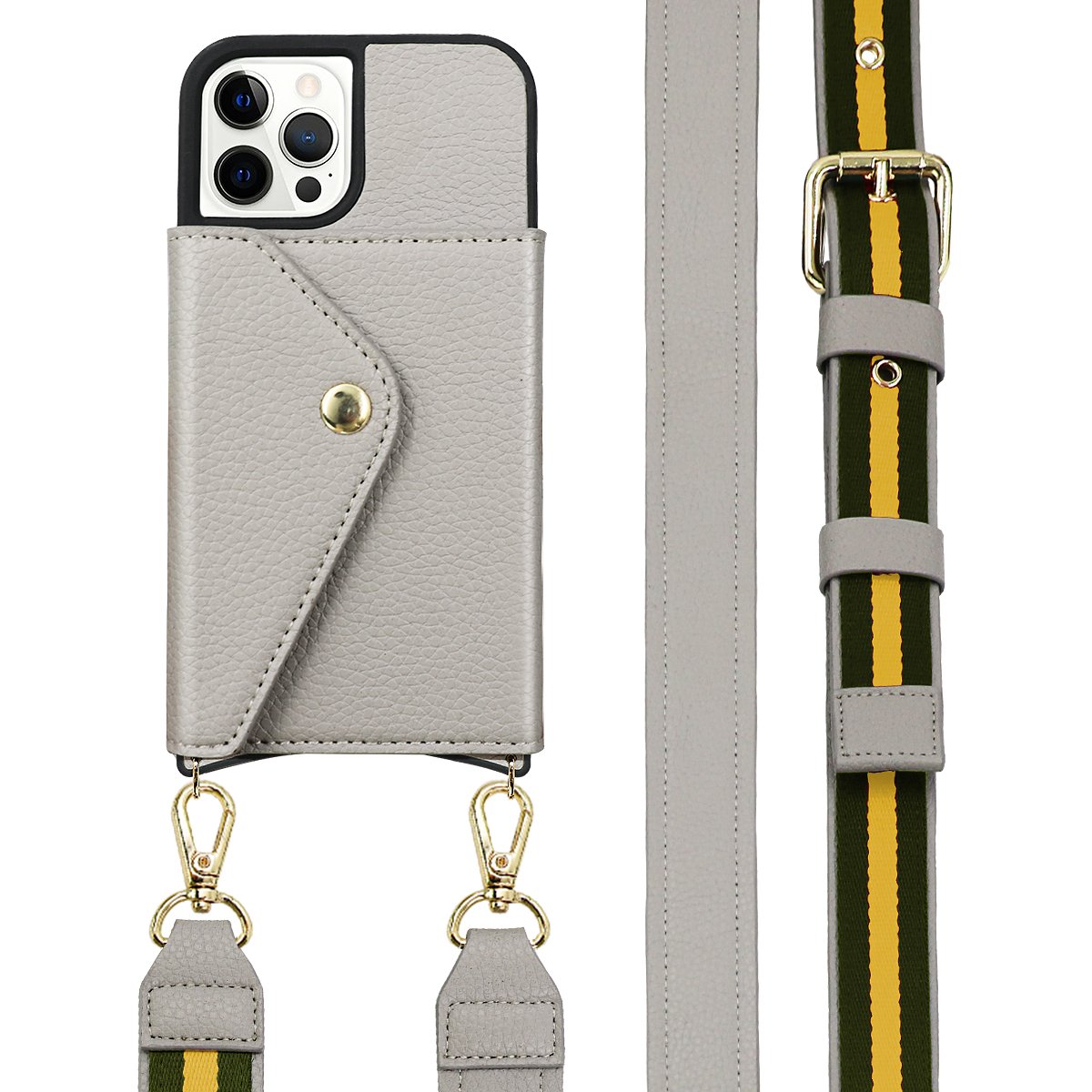 High Quality Leather mobile Crossbody Cell phone Case Bag with Strap For iPhone 14 pro max