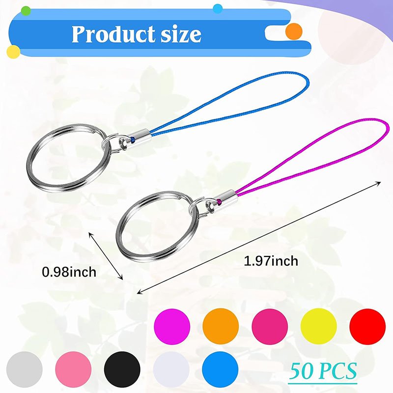 Nylon Lanyard Cell Phone Keyring Strap Lanyards Straps Split Ring Cellphone Charm Cords For Usb Drive Key Id Card Badge Keychain