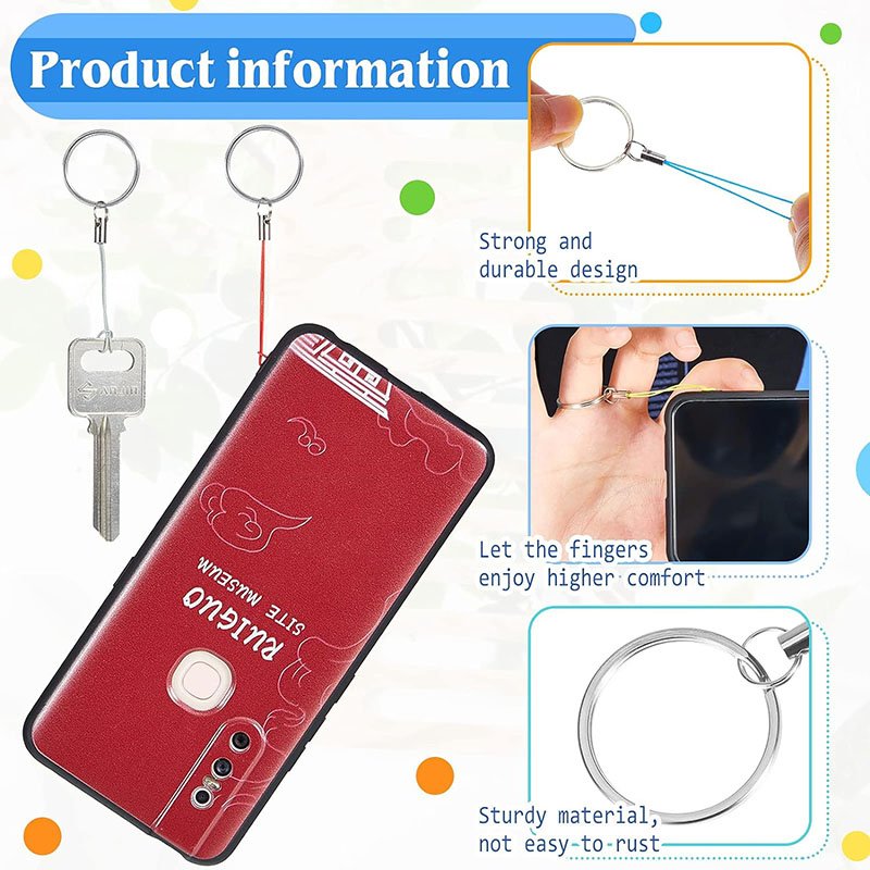 Nylon Lanyard Cell Phone Keyring Strap Lanyards Straps Split Ring Cellphone Charm Cords For Usb Drive Key Id Card Badge Keychain