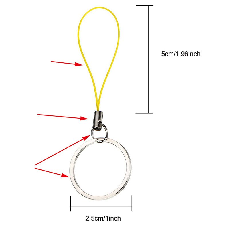 Nylon Lanyard Cell Phone Keyring Strap Lanyards Straps Split Ring Cellphone Charm Cords For Usb Drive Key Id Card Badge Keychain