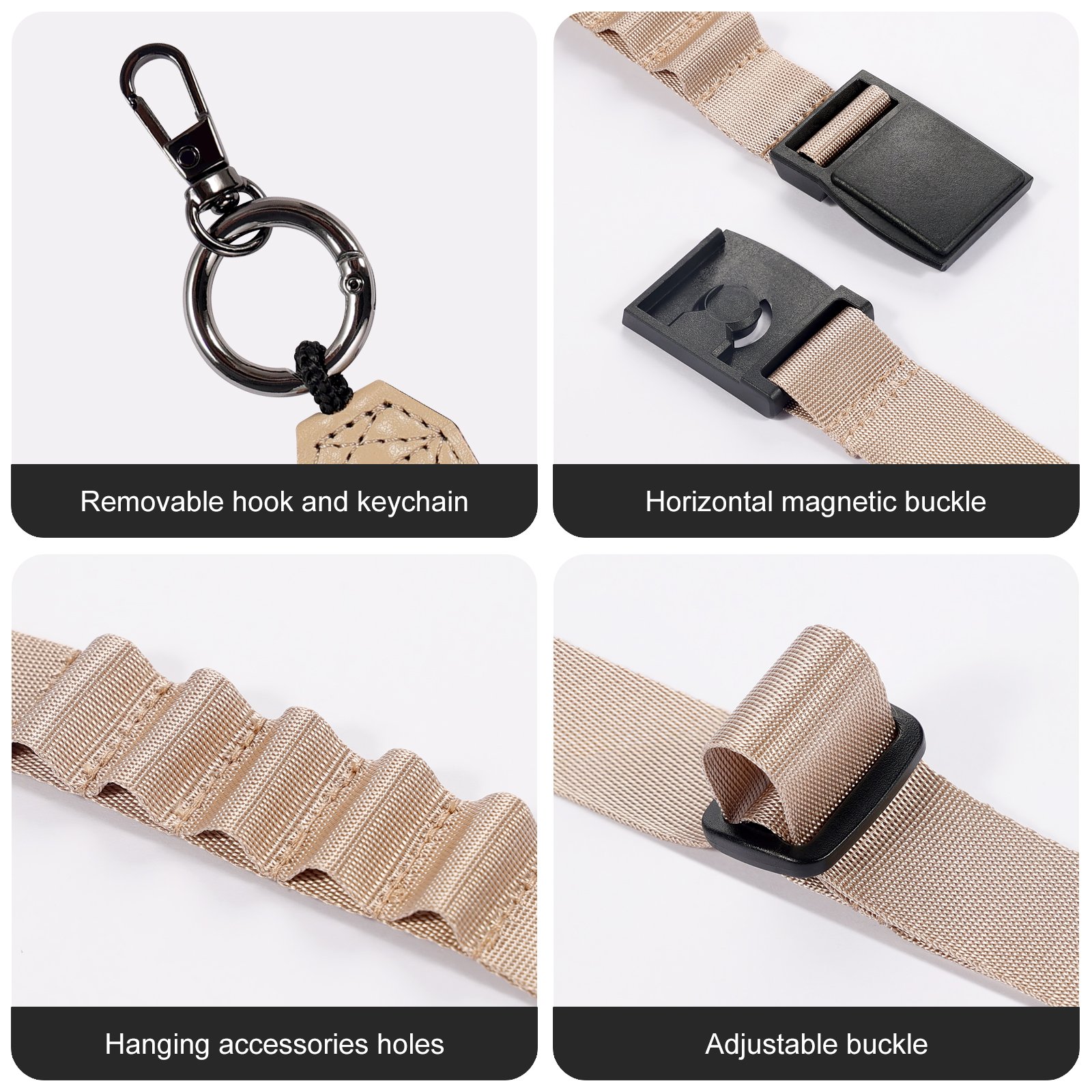 Multifunctional Nylon Lanyard Crossbody Mobile Phone Lanyard Strap Charm Hanging Necklace Can Carry Lanyard With Connector Patch
