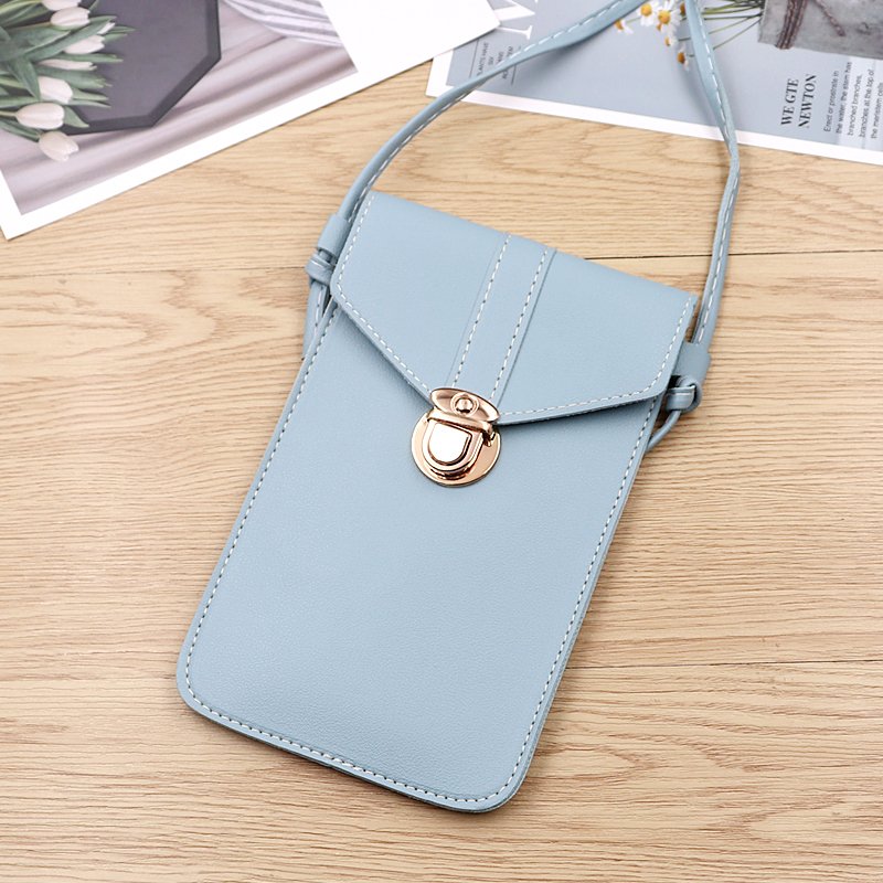 Mobile phone bags waterproof women crossbody cell phone bag with strap touchscreen shoulder leather mini girls phone bag wallet
